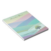 ミニマルパーソナライズされたリストパステルランドスケープメモ帳 ノートパッド (アングル)
