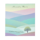 ミニマルパーソナライズされたリストパステルランドスケープメモ帳 ノートパッド (正面)