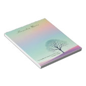 ミニマルパーソナライズされたリストパステルランドスケープメモ帳 ノートパッド (アングル)