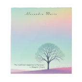 ミニマルパーソナライズされたリストパステルランドスケープメモ帳 ノートパッド (正面)