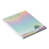 ミニマルパーソナライズされたリストパステルランドスケープメモ帳 ノートパッド (アングル)