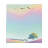 ミニマルパーソナライズされたリストパステルランドスケープメモ帳 ノートパッド (正面)