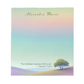 ミニマルパーソナライズされたリストパステルランドスケープメモ帳 ノートパッド (正面)