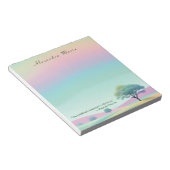 ミニマルパーソナライズされたリストパステルランドスケープメモ帳 ノートパッド (アングル)