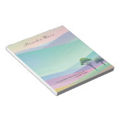 ミニマルパーソナライズされたリストパステルランドスケープメモ帳 ノートパッド (アングル)