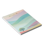 ミニマルパーソナライズされたリストパステルランドスケープメモ帳 ノートパッド (アングル)