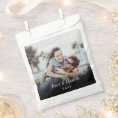 ミニマルパーソナライズされたリストフォトスクリプト名の日付 フェイバーバッグ (クリップ留めされた状態)