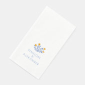 ミニマルパーソナライズされたリストブルーイエローフラワー結婚ズ (コーナー)