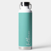 ミニマルパーソナライズされたリスト名 ウォーターボトル (正面)