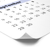 ミニマルパーソナライズされたリスト年のカレンダーのポスター ポスター (角)