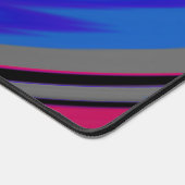 ミニマルパーソナライズされたリスト抽象芸術ブルーフラクタル デスクマット (コーナー)