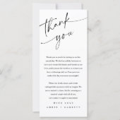 ミニマルパーソナライズされたリスト歓迎とサンキューカード (正面)