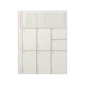 ミニマルパーソナライズされたリスト週間プランナーアジェンダ注 ノートパッド (回転)