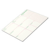 ミニマルパーソナライズされたリスト週間プランナーアジェンダ注 ノートパッド (アングル)