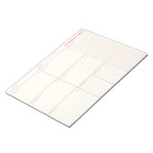 ミニマルパーソナライズされたリスト週間プランナーアジェンダ注 ノートパッド (アングル)