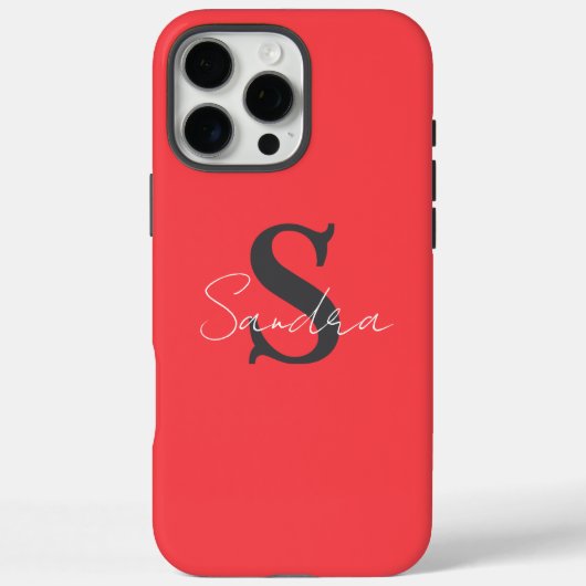 ミニマルパーソナライズされたリストiPhoneケースとモノグラム Case-Mate iPhoneケース (裏面)