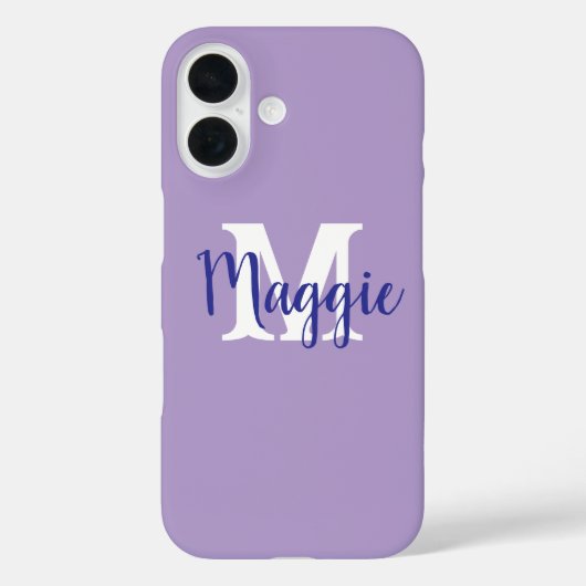 ミニマルパーソナライズされたリストiPhoneケースとモノグラム Case-Mate iPhoneケース (裏面)
