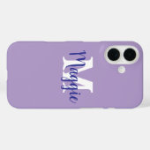 ミニマルパーソナライズされたリストiPhoneケースとモノグラム Case-Mate iPhoneケース (裏面 (横))