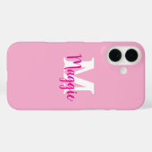 ミニマルパーソナライズされたリストiPhoneケースとモノグラム Case-Mate iPhoneケース (裏面 (横))