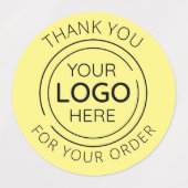 ミニマルパーソナライズされたリストThank You Logo ラベル (デザイン2)