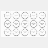 ミニマルパーソナライズされたロゴ ラベル (シート)