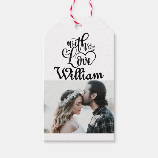 ミニマルパーソナライズされた主義の写真展 ギフトタグ (正面)