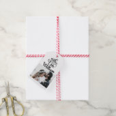 ミニマルパーソナライズされた主義の写真展 ギフトタグ (より糸付き)