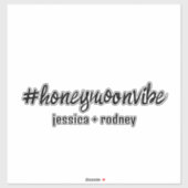 ミニマルパーソナライズされた主義Honemoonハッシュタグシール シール (シート)
