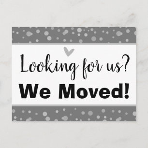 ミニマルパーソナライズされた引っ越しました ポストカード