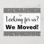 ミニマルパーソナライズされた引っ越しました ポストカード (正面)