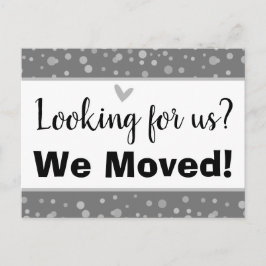 ミニマルパーソナライズされた引っ越しました ポストカード