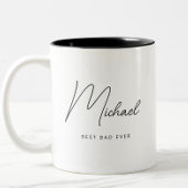 ミニマルパーソナライズされた最高のパパ ツートーンマグカップ
