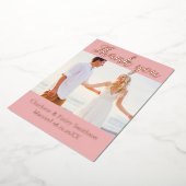 ミニマルパーソナライズされた結婚のサンキューカード 箔シーズンカード (回転した状態)