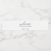 ミニマルパーソナライズされた結婚リスト歓迎 ペットボトルラベル (シングルラベル)