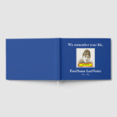 ミニマルパーソナライズされた葬式 ゲストブック (全面)