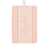 ミニマルパーソナライズされた赤面 カーエアーフレッシュナー (裏面)