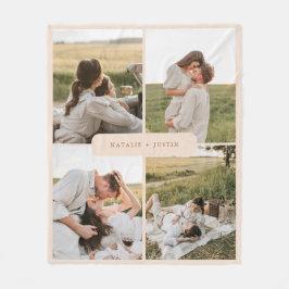 ミニマルパーソナライズされたCollage フリースブランケット