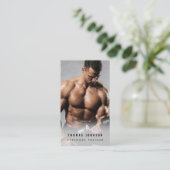 ミニマルパーソナルトレーナーフィットネスアスリート写真 名刺 (スタンド正面)