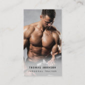 ミニマルパーソナルトレーナーフィットネスアスリート写真 名刺 (正面)