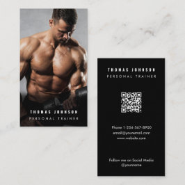 ミニマルパーソナルトレーナーフィットネスアスリート写真 名刺