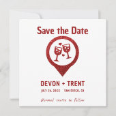 ミニマルパーティーの場所アイコン日付の保存 セーブザデート (正面)