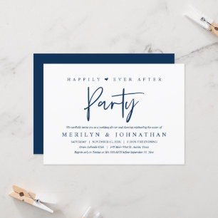 ミニマルパーティーの後で幸せ結婚に 招待状