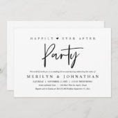 ミニマルパーティーの後で幸せ結婚に 招待状 (正面/裏面)