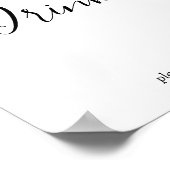 ミニマルパーティードリンクステーションサイン ポスター (角)