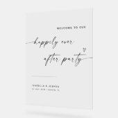 ミニマルパーティー歓迎の後結婚楽しく アクリルサイン (傾斜)