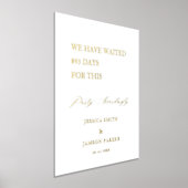 ミニマルパーティー結婚の歓迎サイン 箔ポスター (レイダウン)