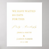 ミニマルパーティー結婚の歓迎サイン 箔ポスター (正面)