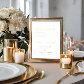 ミニマルパーティー結婚の歓迎サイン 箔ポスター