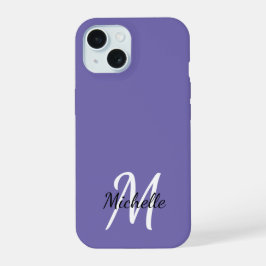 ミニマルパープルモノグラム iPhone 15ケース