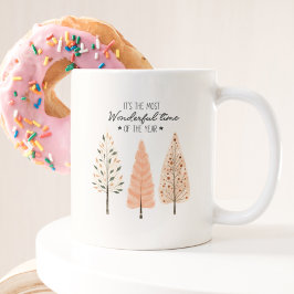 ミニマルヒュッゲスタイルのクリスマスモミの木マグカップ ツートーンマグカップ